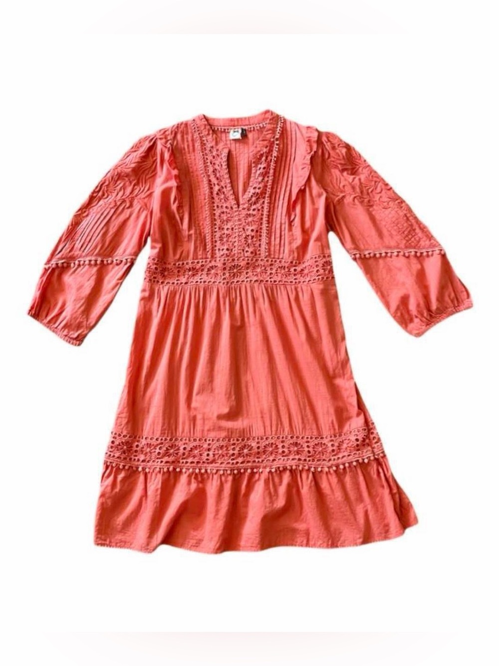 Anthropologie Akemi + Kin Coral Pink Boho Mini Dress MAnthropologie Akemi + Kin